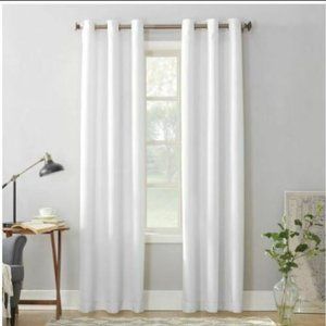 Nathan Casual Textured Semi-Sheer Grommet Curtain Panel 48 in x 63 in -No. 918